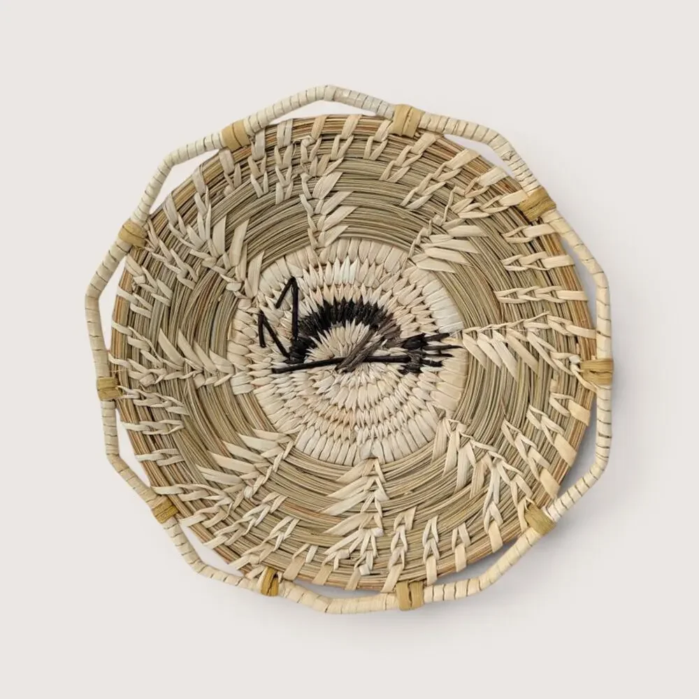 1970s Coiled Pine Needle Basket Plate